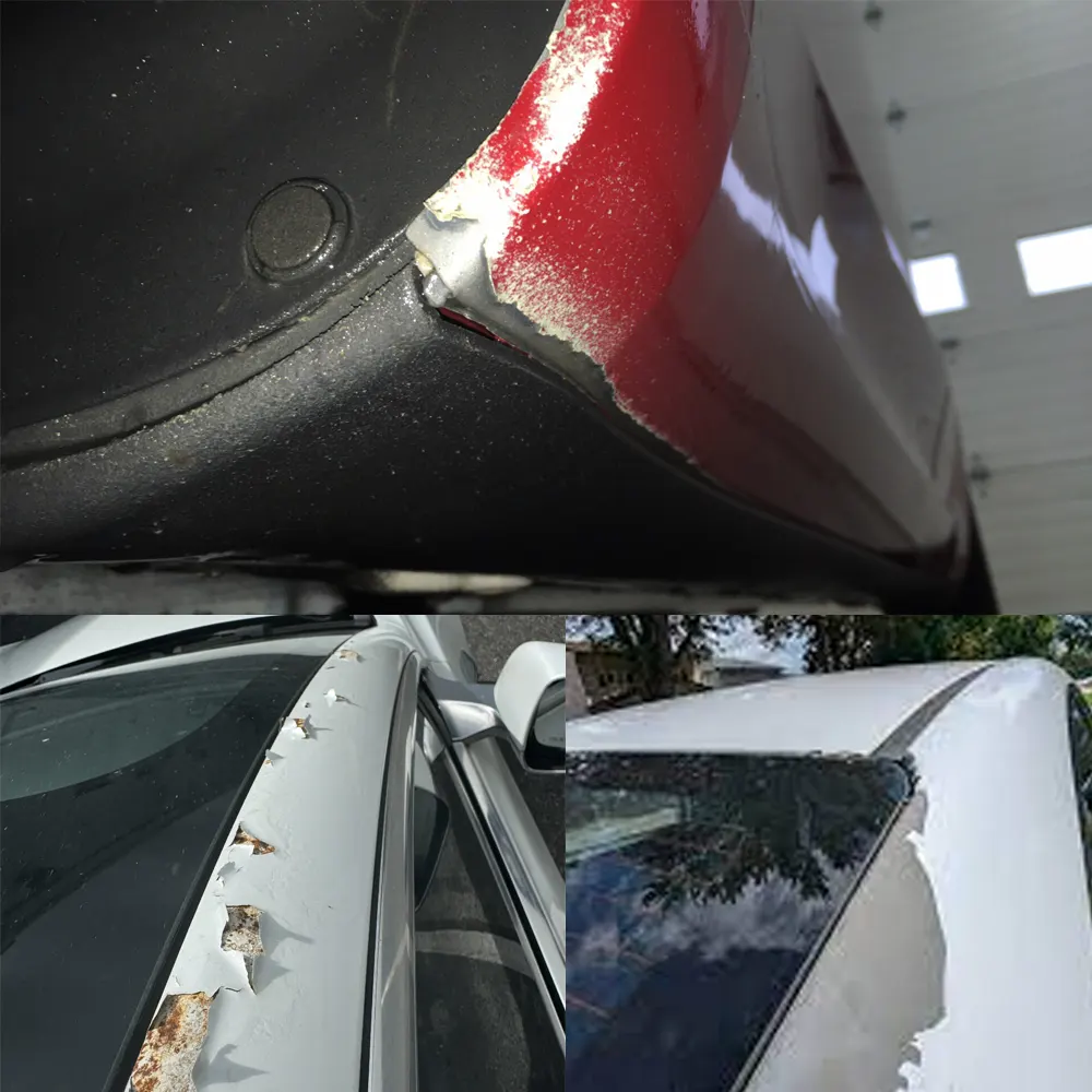 couple of teslas with a paint issues