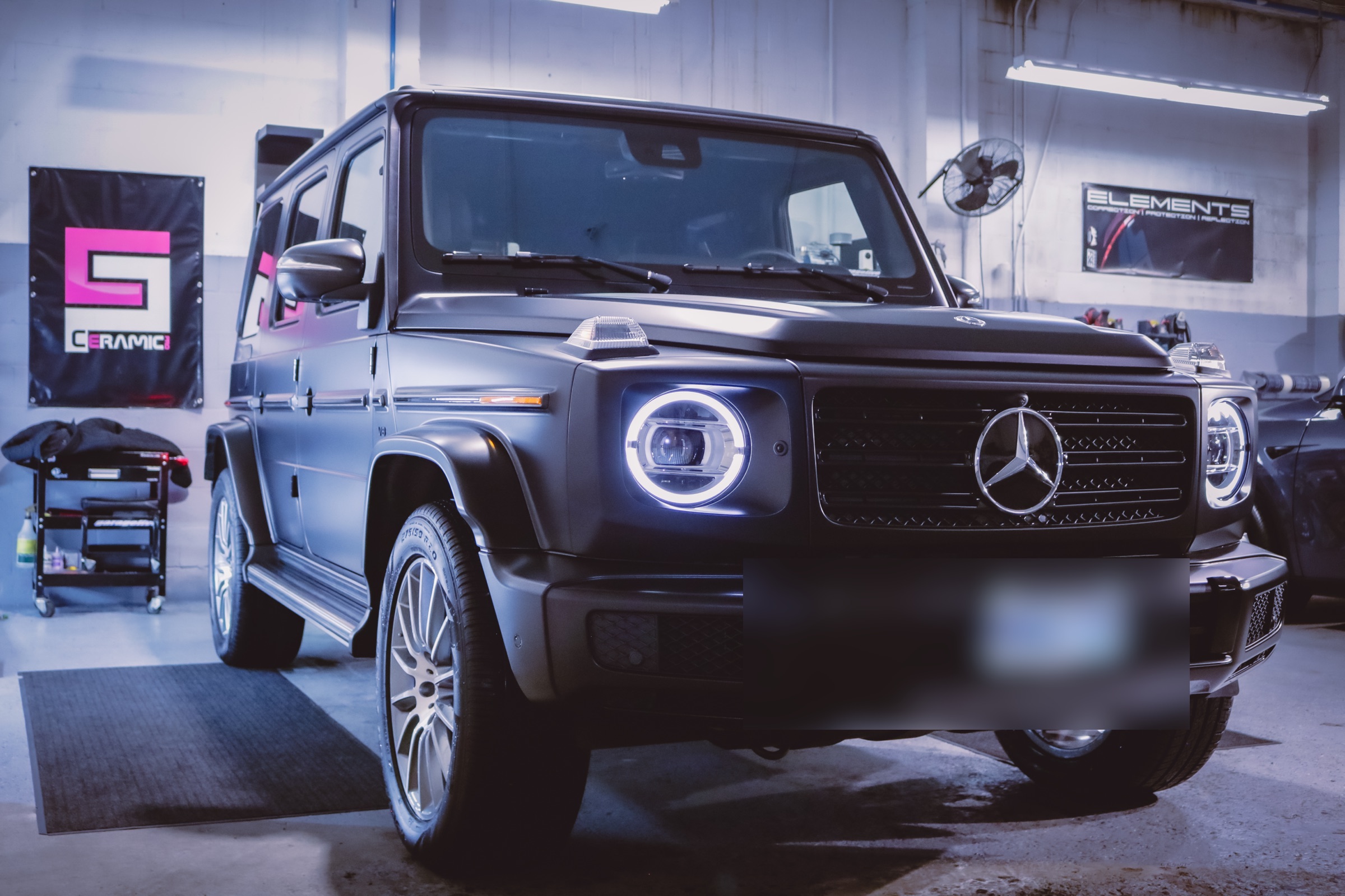 Mercedes-Benz G 550 with satin paint protection film at Elements Labs