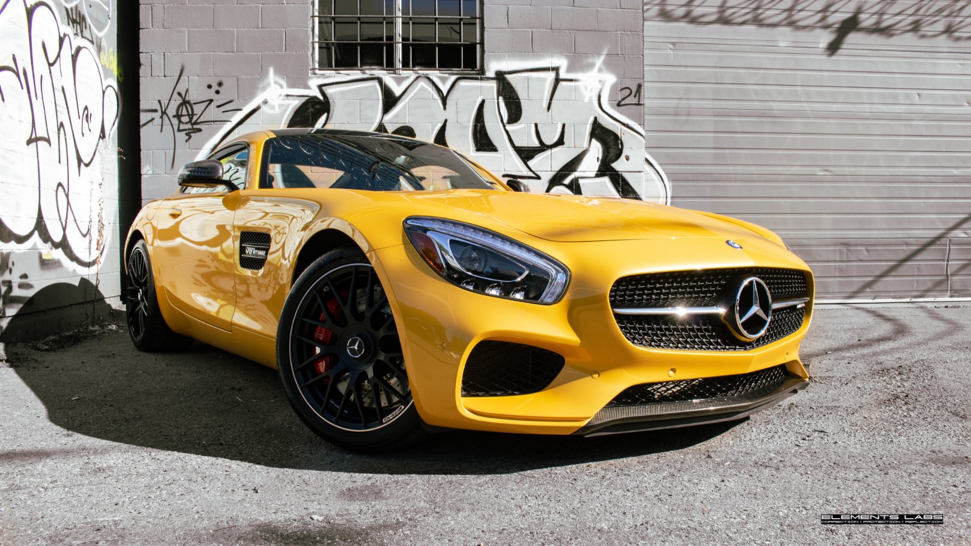 2017 Mercedes-AMG GT S Coupe after Front End PPF and Ceramic Pro Ultimate ION at Elements Labs