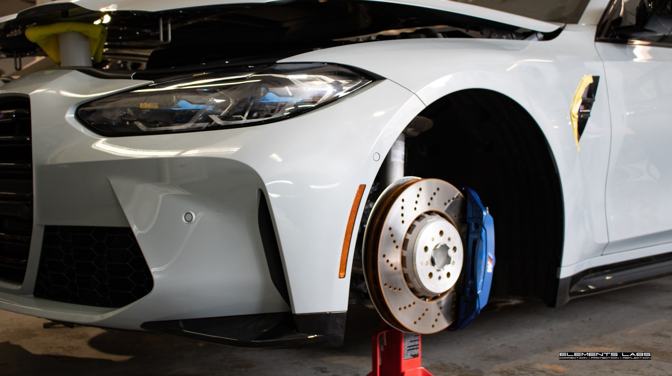 BMW i4 paint correction and detail process at Elements Labs