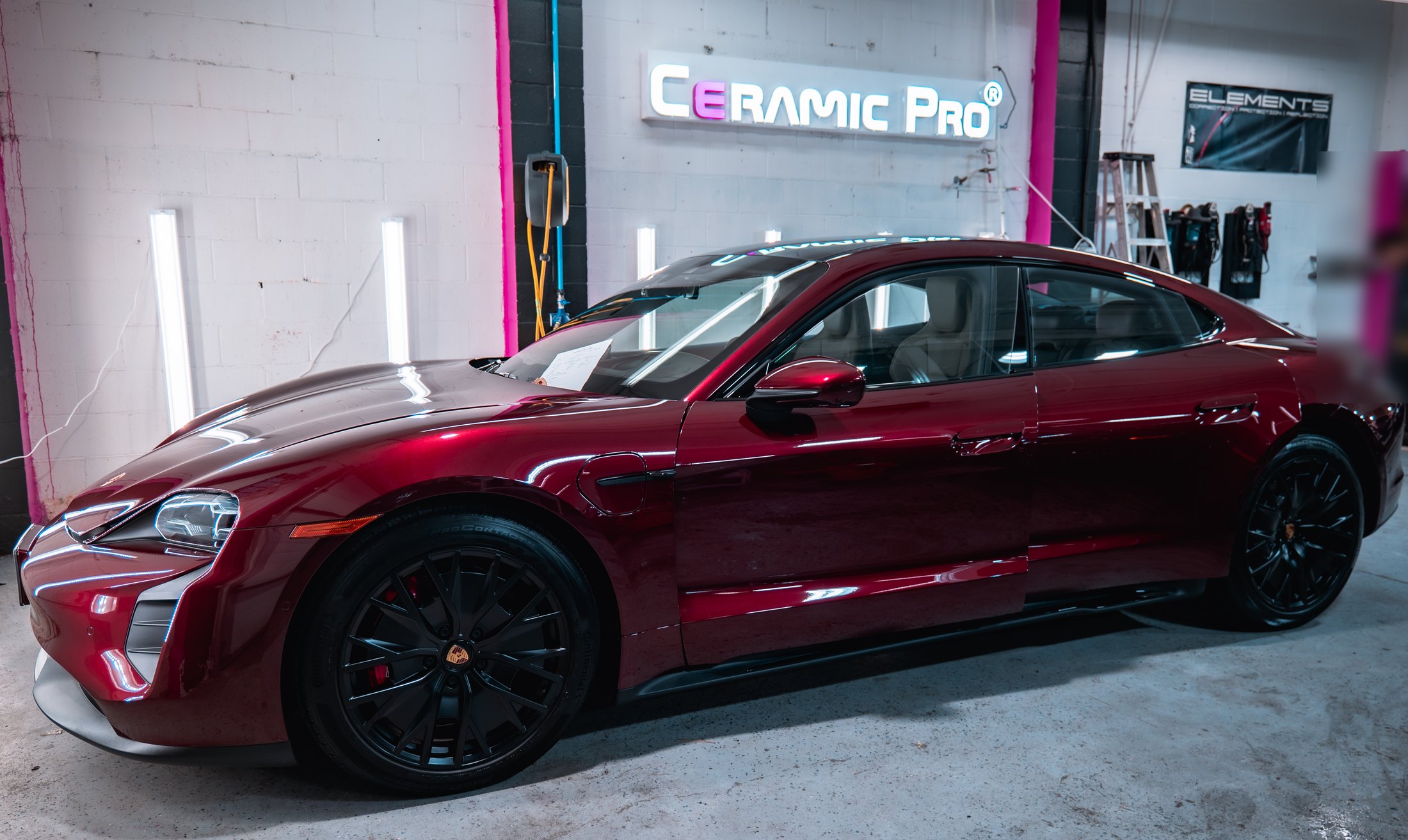 2021 Porsche Taycan 4S after Ceramic Pro ION at Elements Labs Vancouver