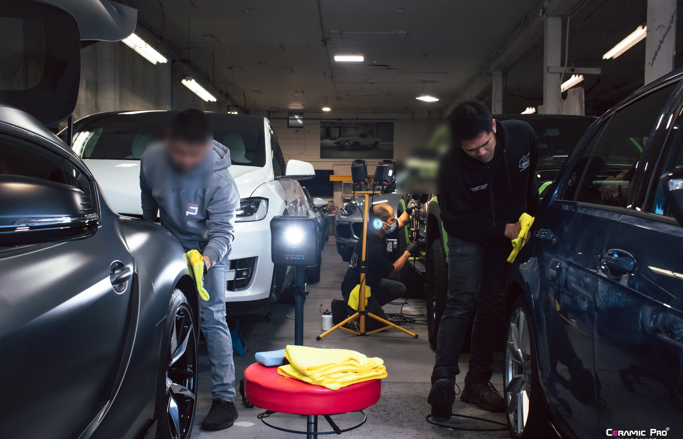 Toyota Supra matte paint ceramic coating process at Elements Labs Vancouver