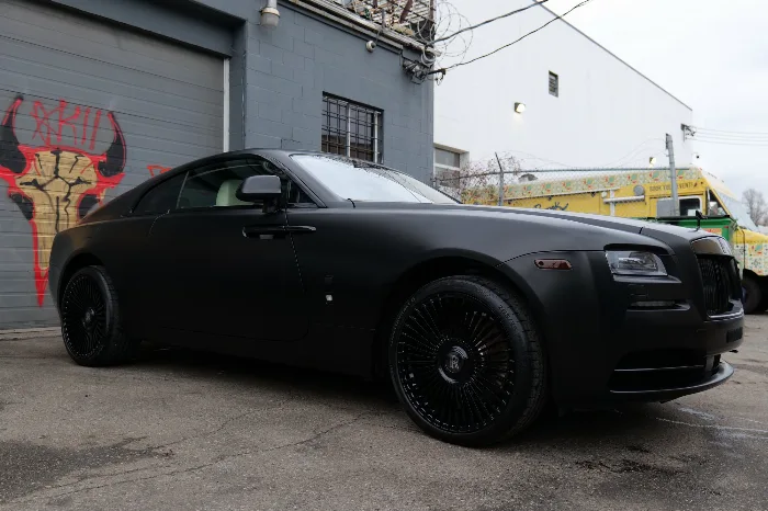 2016 Rolls-Royce Wraith satin black PPF project at Elements Labs Vancouver