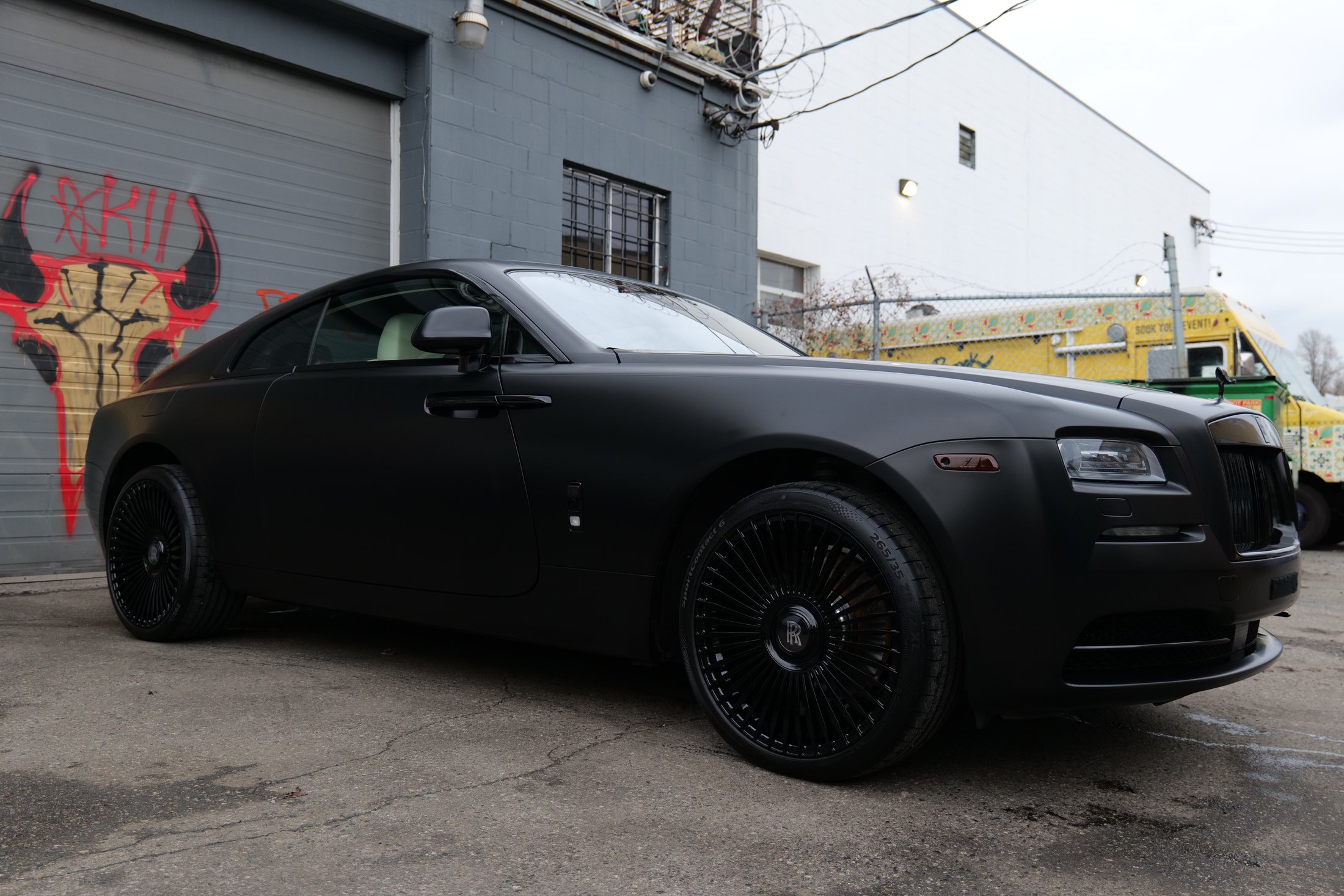 2016 Rolls-Royce Wraith with satin black PPF at Elements Labs Vancouver